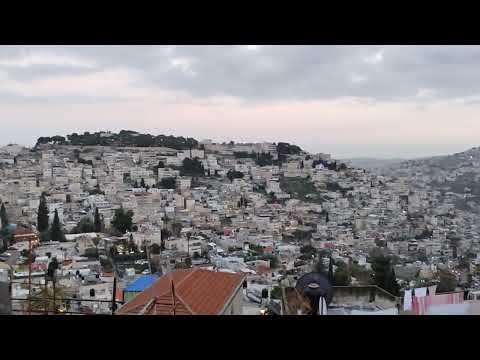 A View of Jerusalem Old City Walls and the Arab Community Below