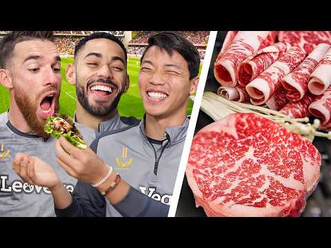 Wolves Players try Korean BBQ for the first time!