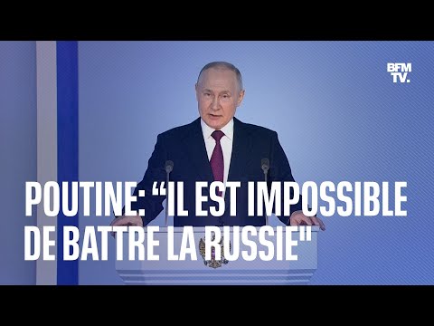 &quot;Impossible de battre la Russie&quot;: les mots de Poutine, un an apr&egrave;s le d&eacute;but de la guerre en Ukraine