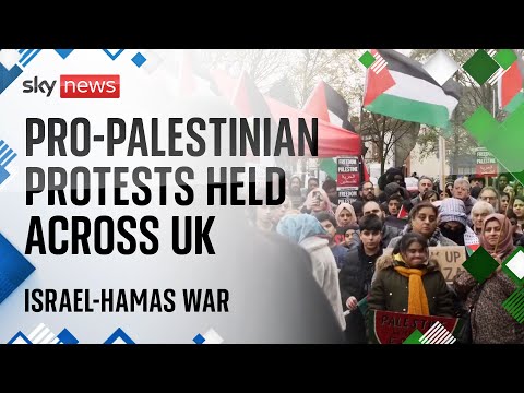 Israel-Hamas war: Pro-Palestinian demonstrators hold national 'day of action' across UK