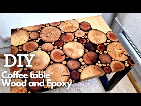 Coffee Table from the Peach Tree and Epoxy resin