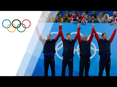 USA men win 4x200m Relay gold