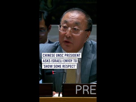 'Please show some respect at least&amp;rsquo;, Chinese UNSC president tells Israeli envoy