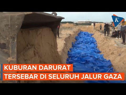 Perang Tak Kunjung Berhenti, Jalanan Gaza Berubah Jadi Kuburan