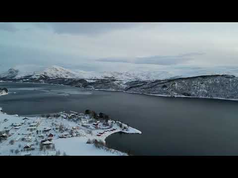 winter in Norway, beautiful with snow and nice with dark time all winter  4K ultra video