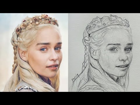 Discover The Magic Of Drawing Emilia Clarke with loomes Method  Step By Step Guide
