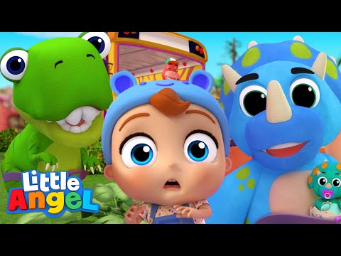 Wheels on the Dinosaur Bus Song | Kids Cartoons and Nursery Rhymes