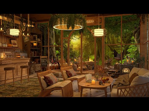 Warm March Jazz Music &amp; 4K Cozy Coffee Shop Ambience ☕ Background Music for Relaxing and Working