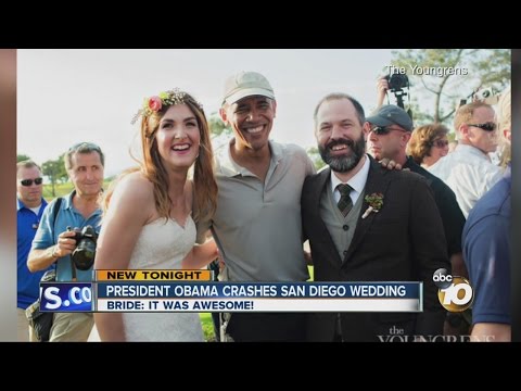 President Obama crashes San Diego wedding