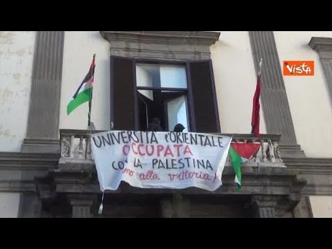 Occupata l'universit&amp;agrave; L'Orientale di Napoli a sostegno della Palestina