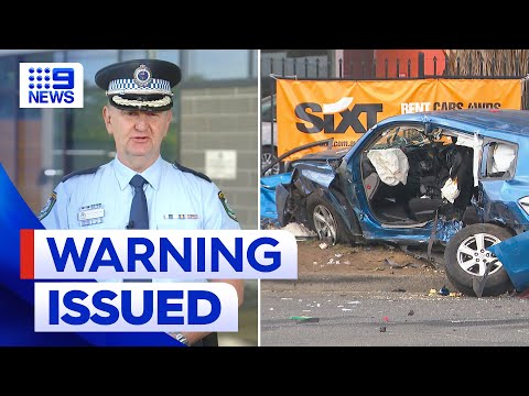 Police issue warning after major car crash in Sydney's south-west | 9 News Australia