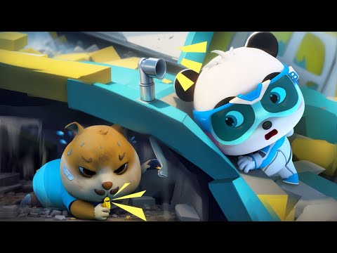 【NEW】Super Rescue Team Ep 28 -  When Trapped in an Earthquake | BabyBus TV - Kids Cartoon