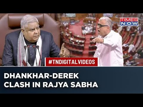 Jagdeep Dhankhar Loses Cool In Rajya Sabha, Schools TMC MP Derek O&rsquo;Brien For &lsquo;Theatrics&rsquo;