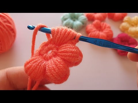 Crochet Puff Flowers Step-by-Step Guide for Beginners