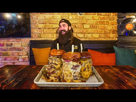 BREAK THE RECORD FOR THE MOST MEAT EVER EATEN TO BEAT THIS SWEDISH BURGER CHALLENGE | BeardMeatsFood