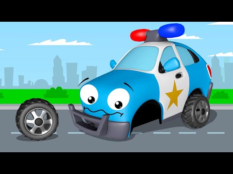 Voiture de police pour enfants - Dessin anim&eacute; en fran&ccedil;ais - Voitures pour b&eacute;b&eacute;s