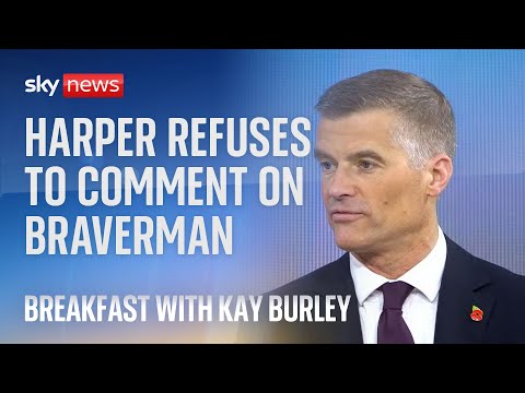 Mark Harper refuses to address Suella Braverman's comments about pro-Palestinian protests