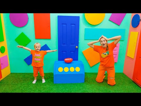 Chris and Mom Inside the Magic Cube Challenge