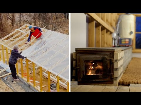 Making a wooden greenhouse + greenhouse heating | From beginning to end