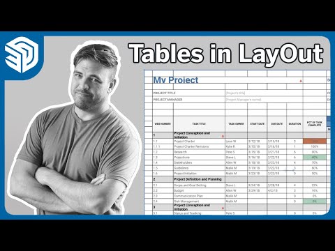 Tables in LayOut