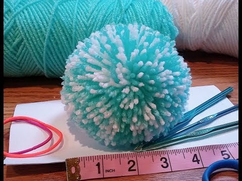 4inch pompom using folded paper