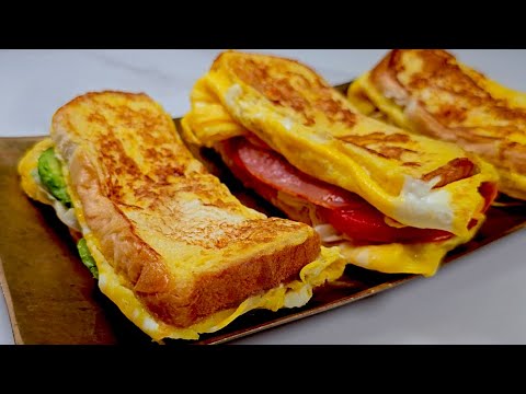 5-minute quick breakfast, one-pan toast | How to make Korean style one pan toast