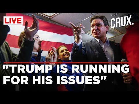 DeSantis Slams Donald Trump &amp; Nikki Haley In Des Moines Campaign Speech | Iowa Caucus | US Elections