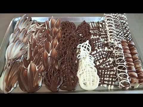 FILIGRANAS DE CHOCOLATE | Con estos chocolates adornos los pasteles | son muy f&aacute;cil de hacer