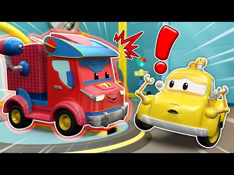 Tow Truck Confuses SPIDER TRUCK with EVIL TWIN | Trucks For Children | Kids Cartoon