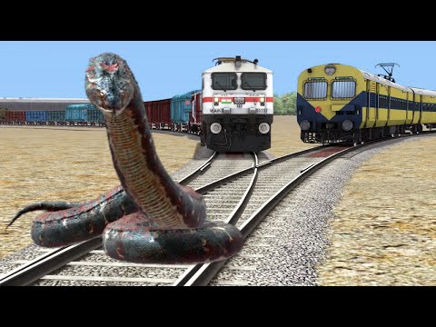 ANGRY ANACONDA vs TRAIN | Stops The Train | BeamNG.Drive | Snake