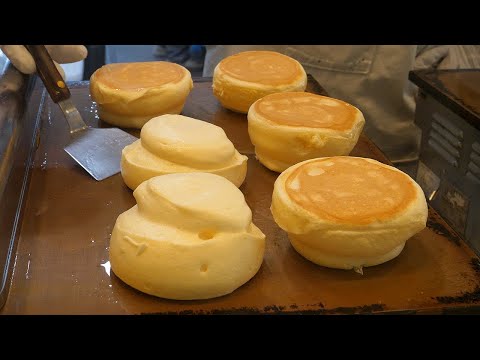 fruit souffle pancake - korean street food