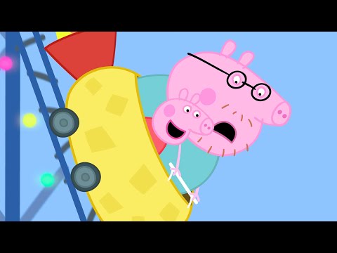 Peppa Pig Rides A Roller Coaster With Daddy Pig | Kids TV And Stories