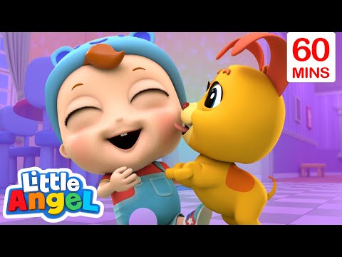 When Baby John Met Bingo | Little Angel - Bingo and Baby John | Nursery Rhymes and Kids Songs