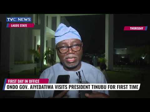 VIDEO: Governor Aiyedatiwa Visits President Tinubu First Time Since Assuming Office