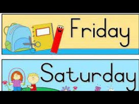 Days Of The Week Flashcards || Learn 7 Days Of The Week Names And Spellings