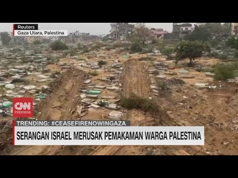 Serangan Israel Merusak Pemakaman Warga Palestina