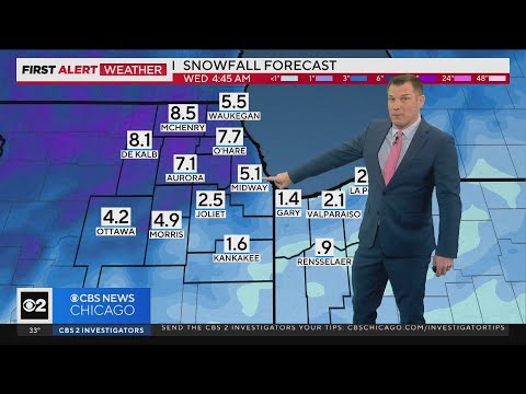 Wet accumulating snow likely to arrive in Chicago Monday evening into Tuesday