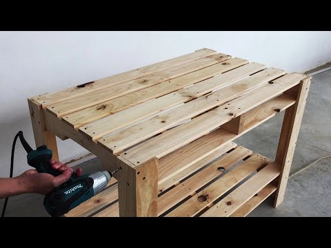 Woodworking Ideas With Pallet - Making Workbench From Pallet