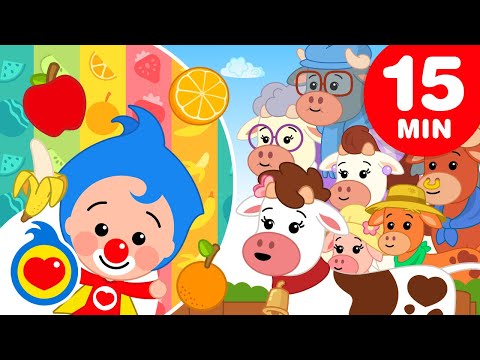 A Ram Sam Sam de Frutas | Y M&aacute;s Canciones Infantiles Divertidas (15 Min) | Plim Plim