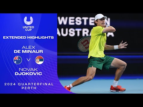 Alex de Minaur v Novak Djokovic Extended Highlights | United Cup 2024 Quarterfinal