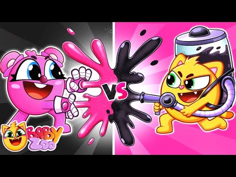 Pink VS Black Song 🖤💗 | Funny Kids Songs 😻🐨🐰🦁 And Nursery Rhymes by Baby Zoo