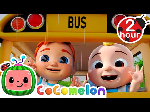 Wheels on the Bus (School Version) + MORE | @Cocomelon - 2 HOUR Nursery Rhymes