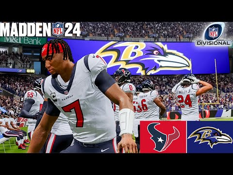 Madden 24 Texans vs Ravens Divisional Playoff Game Full Simulation 2024 PS5 Game Play