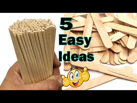 DIY - 5 Easy Ideas from Wooden Sticks - Wooden Stick Crafts - Home Decor Ideas  #25