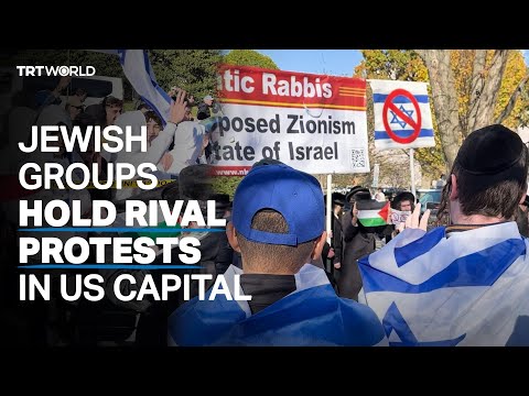 Pro- and anti-Zionist Jews trade barbs and insults in Washington protest