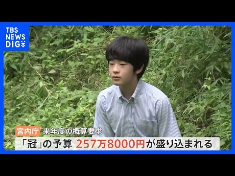 悠仁さま「冠」予算に257万8000円、来年18歳の成年皇族に　宮内庁が概算要求｜TBS&nbsp;NEWS&nbsp;DIG