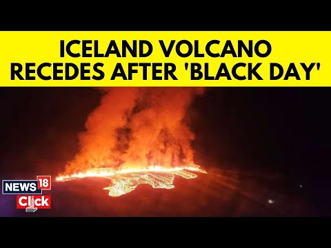 Icelandic Volcano Spews Lava For Second Night | Lava-Smoke Spew From Volcano | N18V | News18