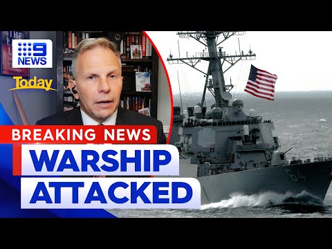 Pentagon says US warship attacked in Red Sea | 9 News Australia