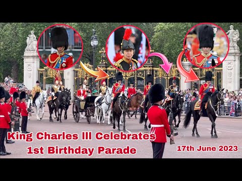 King Charles Surprises Crowd As He Rides Out On His Horse To Celebrate His First Birthday Parade Pt1