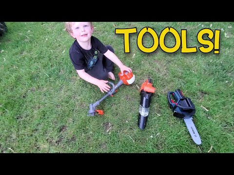 Power gardening tools for kids | Weed Trimmer, Leaf Blower | Gardening for Kids